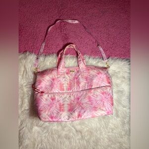 Luv Betsey By Betsey Johnson Large Overnighter Weekender Travel Tote Pink NWOT